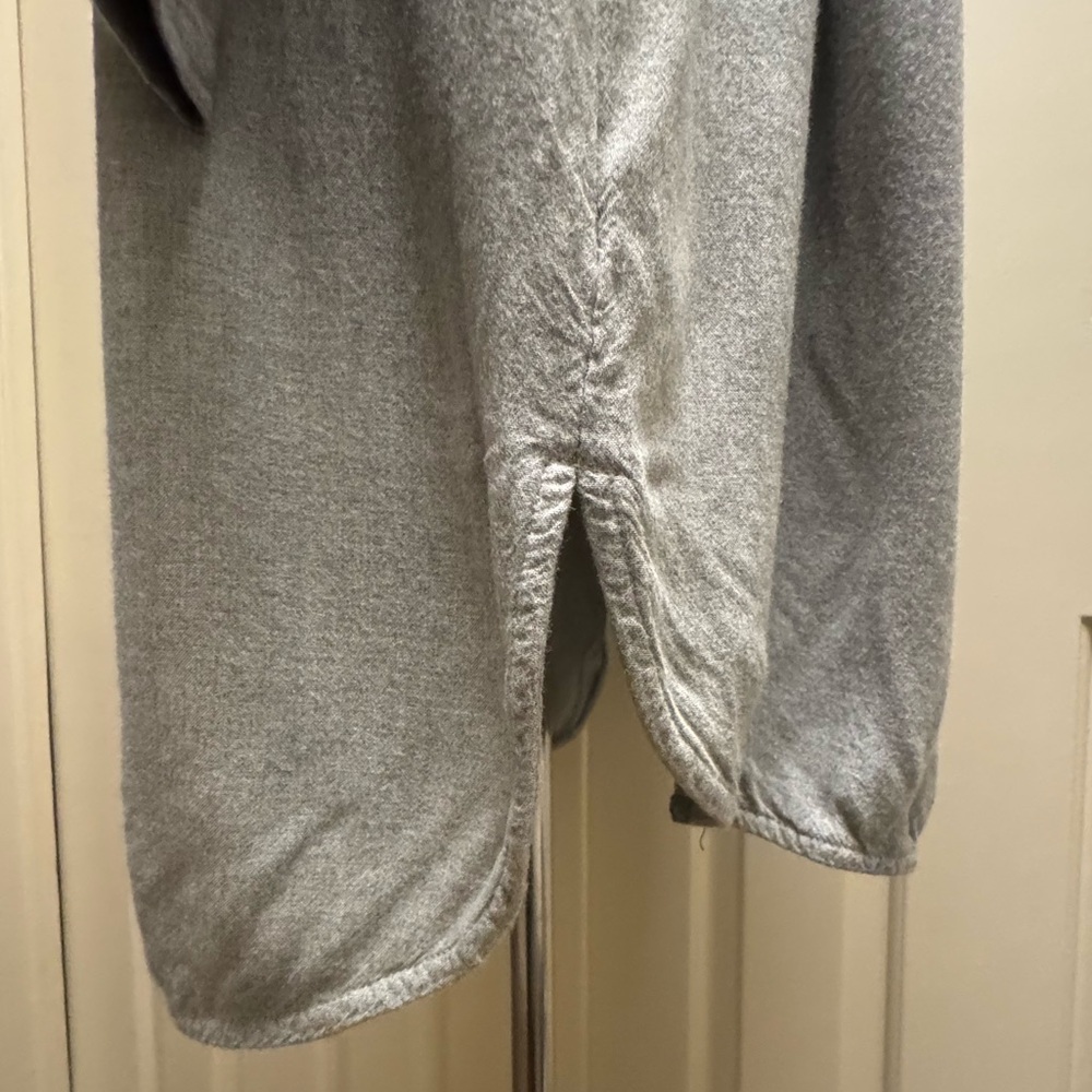 A New Day Gray Soft Flannel Shirt Dress w/Adjustable Waist & Covered Buttons XL - Picture 9 of 11